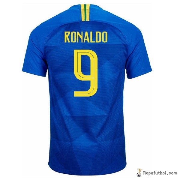 Camiseta Brasil Replica Segunda Ropa Ronaldo 2018 Azul